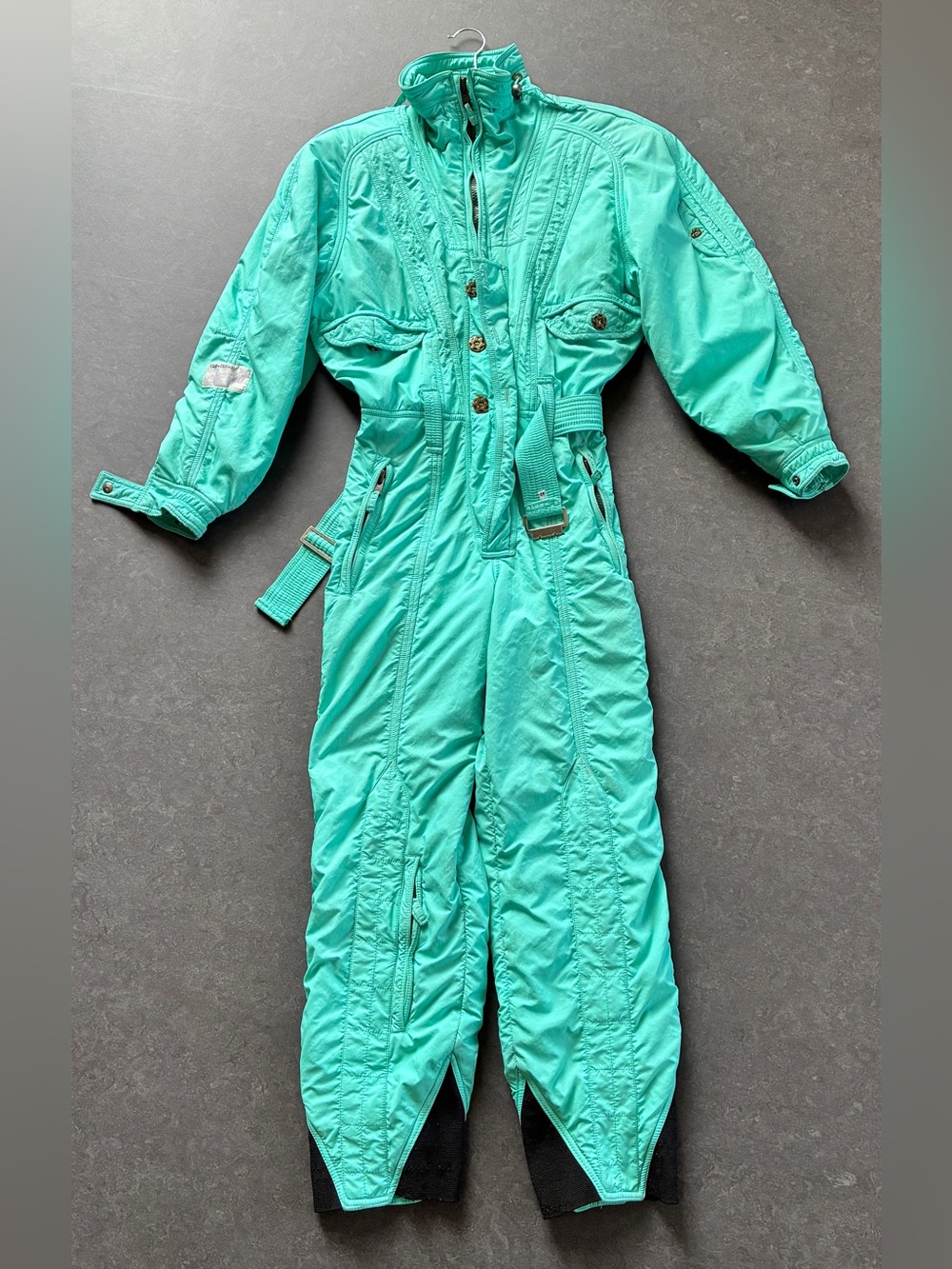 Chervo Ski Suit Embroidered Polar Bear With Rose Woman's One Piece Size 42